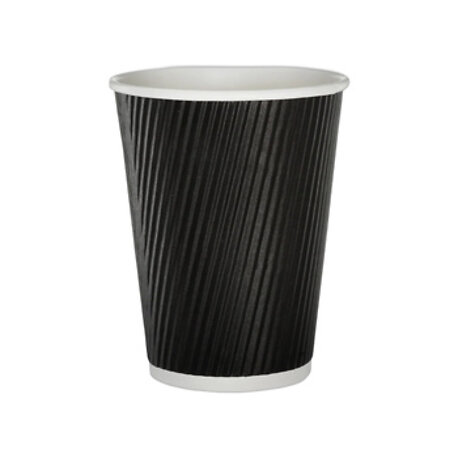 12 OZ Ripple Cups Black 500pcs