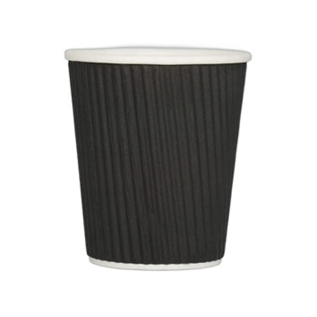 8 OZ Ripple Cups Black 500pcs