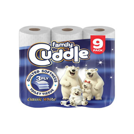 Family Cuddle Toilet Rolls 3 Ply 9pk Classic 95