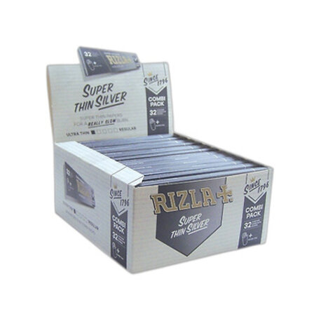 Rizla Silver Combi KSS Tips 24 booklets Super Thin